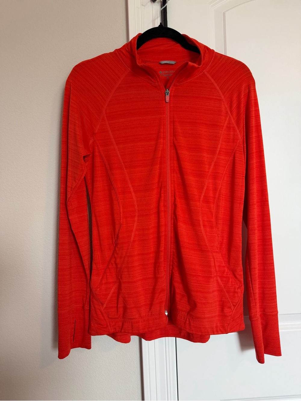 Athleta Pacifica Full-Zip Jacket - Vermillion Orange Heather - Size Medium